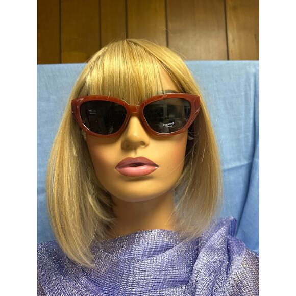 Bebe Women’s Cat-Eye Sunglasses – Red – 100% UV Protection (NWT)